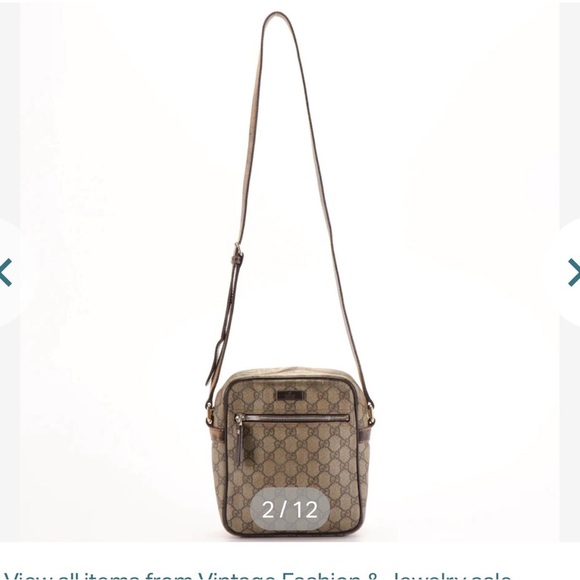 Gucci GG Messenger bag in monogram coated canvas   Vintage. - Picture 2 of 16